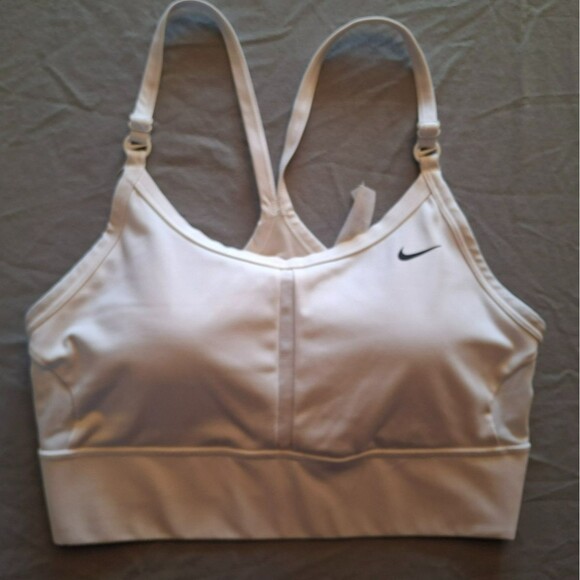 Nike Dri-Fit High Support Sports Bra White, Padded, Size Large, Excellent Cond - Picture 1 of 5